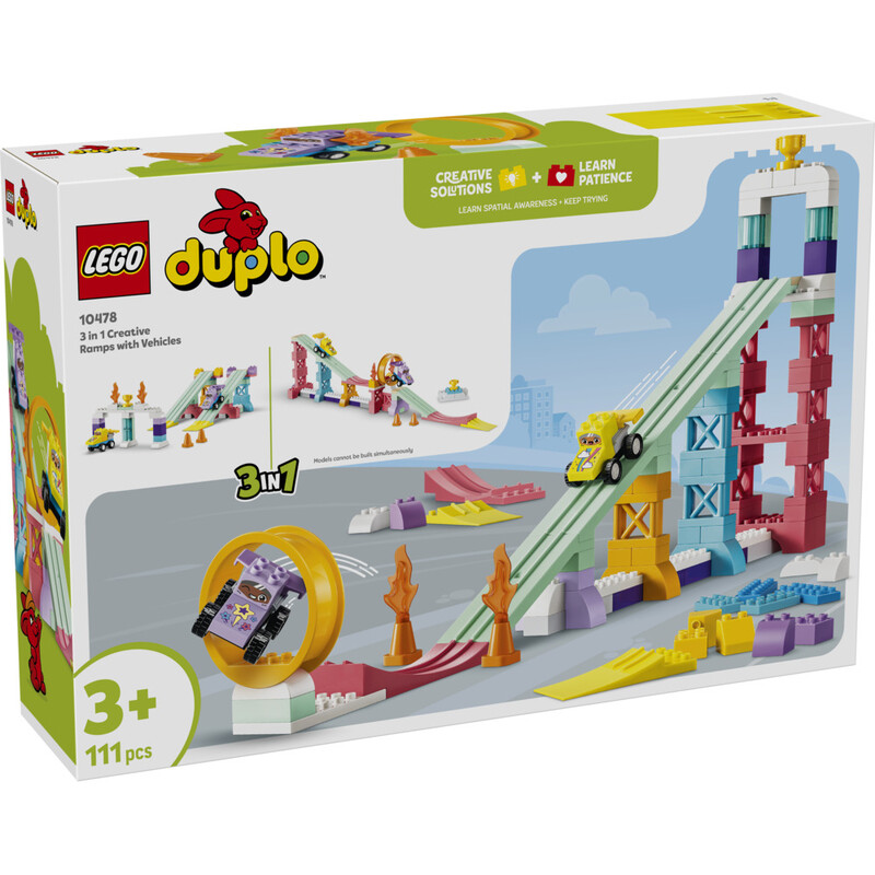 LEGO DUPLO Stadt 10478 3-in-1 Kreative Rampe mit Fahrzeugen