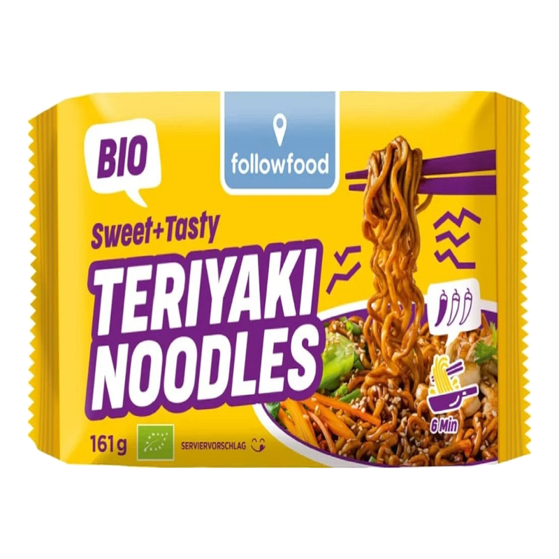 Followfood Sweet & Tasty Teriyaki Instant-Nudeln Bio 161g