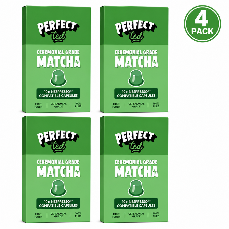 Perfectted Ceremonial Grade Matcha Pods 10 Pieces (4 Packs)