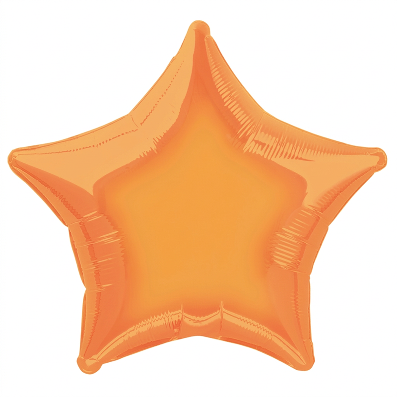 20in Orange Star Foil Balloon