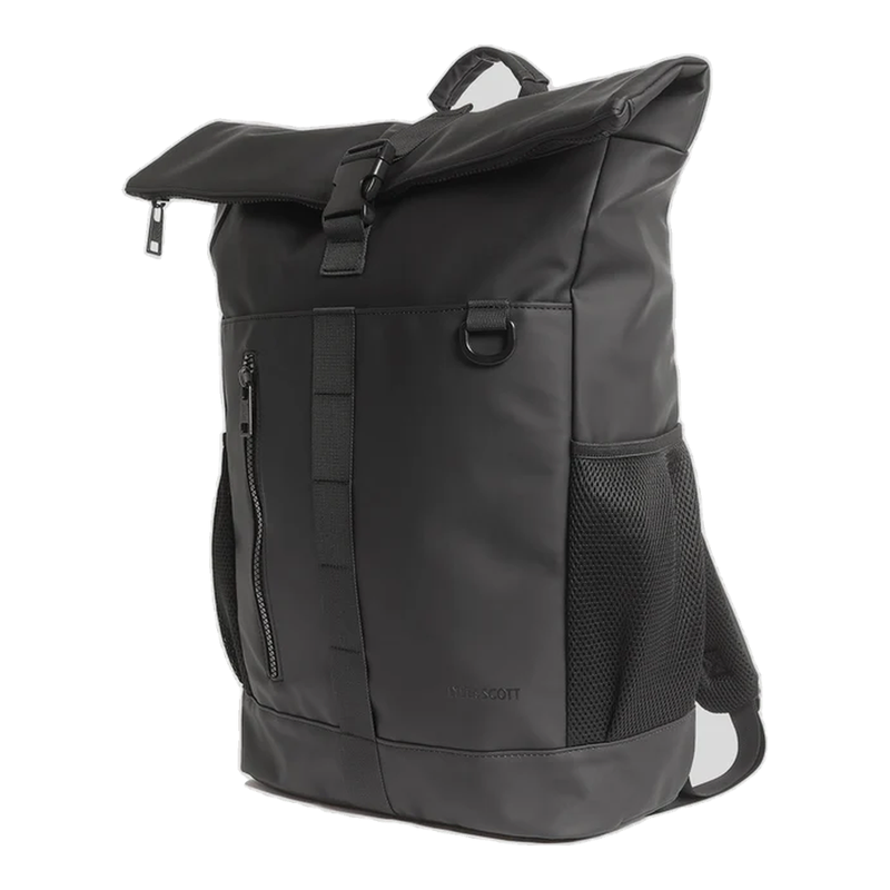 Lyle & Scott Water Resistant Rolltop Backpack - Jet Black