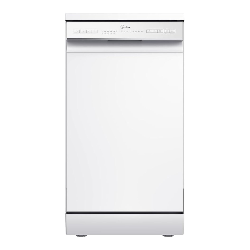Midea Mdwef1034c(W)-Wg-Uk 45Cm Freestanding Slimline Dishwasher - 10 Place Settings - White - E Rated