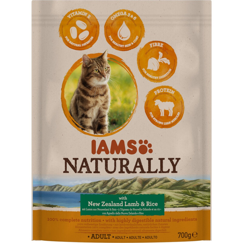 Iams Natuurlijk kattenvoer volwassen lam&rijst, [hoeveelheid]