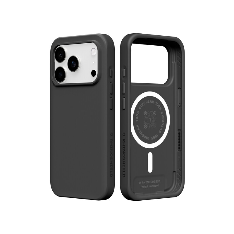 RHINOSHIELD MagSafe-kompatible Handyhülle für [iPhone 17 Pro] | Verstärkter Stoßschutz, schlankes und minimalistisches Design mit Fallschutz nach Militärstandard, SolidX Schwarz