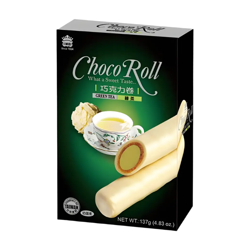 Yi Mei Green Imei Tea Flavored Chocolate Roll 137G