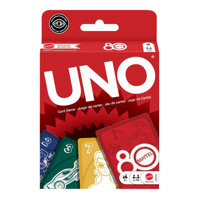Uno Red 80Th Anniversary Ruby Version Card Game