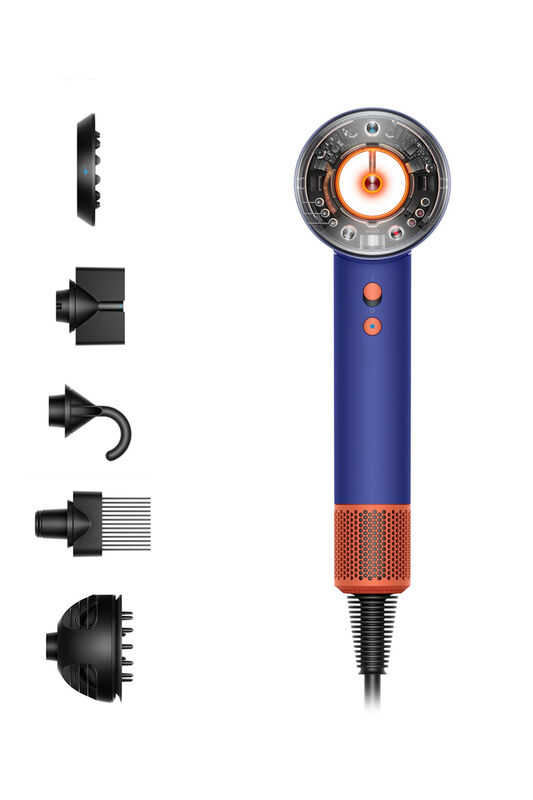 Dyson HD16 Sèche-cheveux intelligent avec technologie Supersonic Nural™, ajuste automatiquement la chaleur à l'aide de capteurs, Bleu Pervenche/Topaze, Prise UK