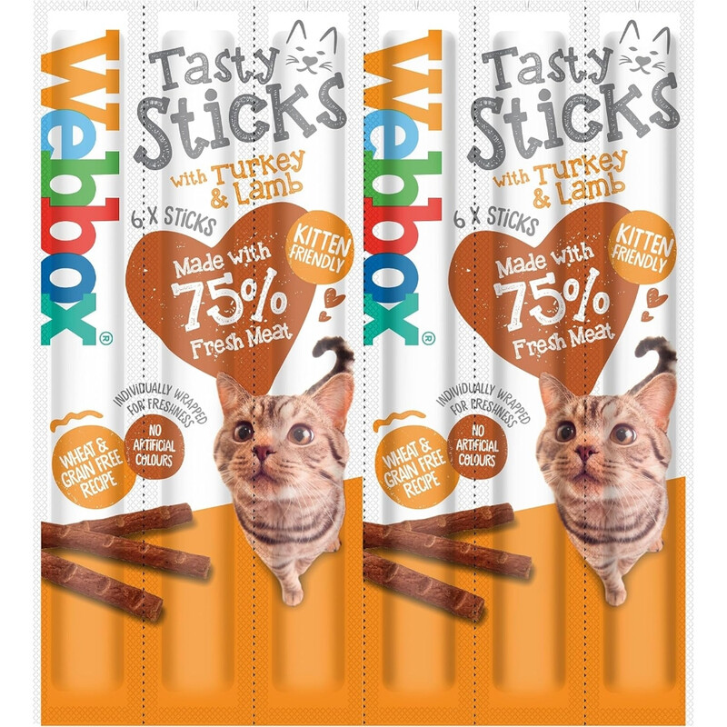 Tasty Sticks with Turkey & Lamb 6 Semi-Moist Tasty Treats 30g