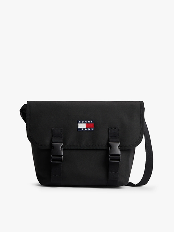 Tommy Hilfiger Accessories Essential Logo Crossbody Messenger Bag - Black