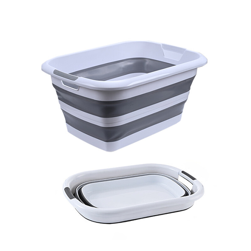 45L Foldable Storage Basket with Dual Handles, Non-Mesh, Collapsible