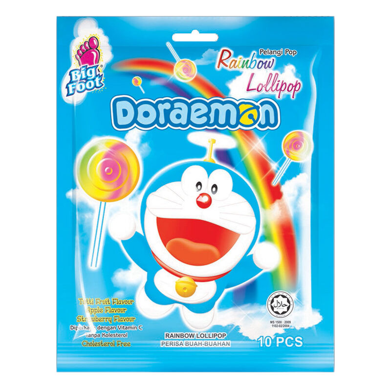 Big Foot Dodaemon Rainbow Lollipop - 100g Bag