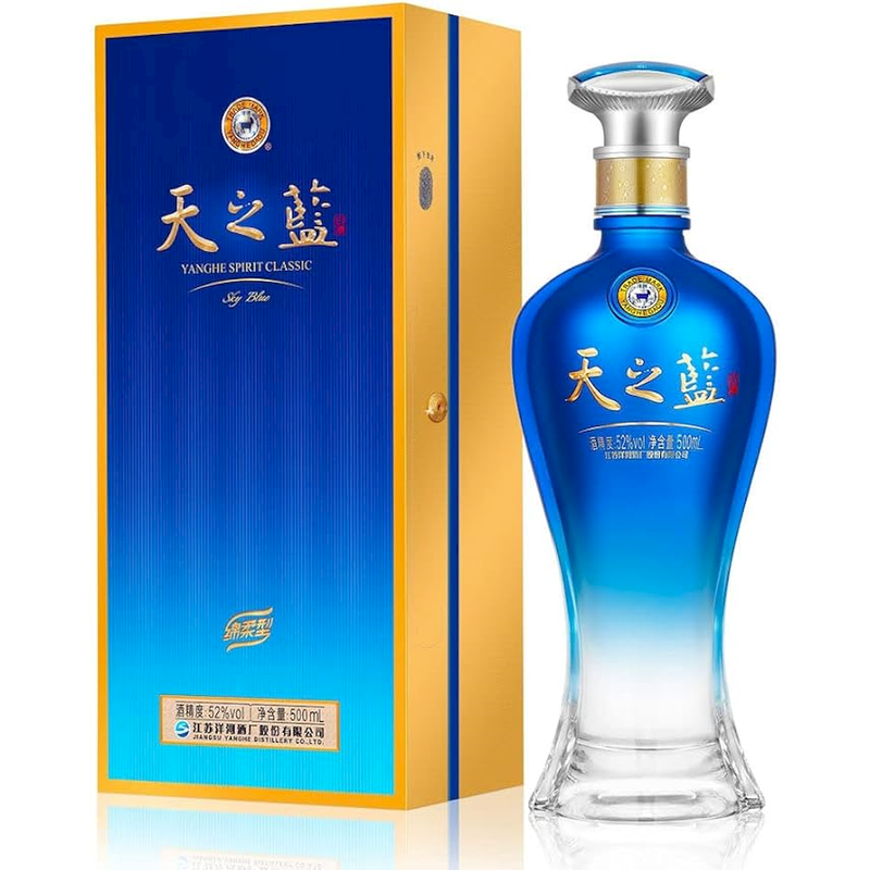 Chinese Baijiu - Yanghe Sky Blue 500ml (52% Acl./Vol)