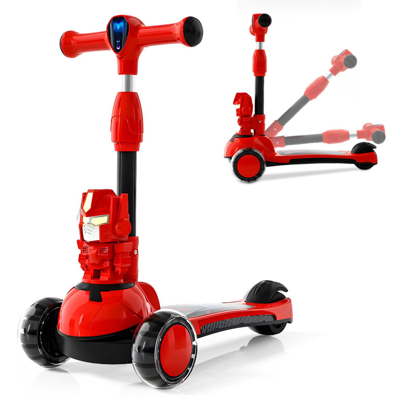 Electric Scooter for Kids Ages 2-10 Years Old, 3 Light-Up Wheels, Extra-Wide Children