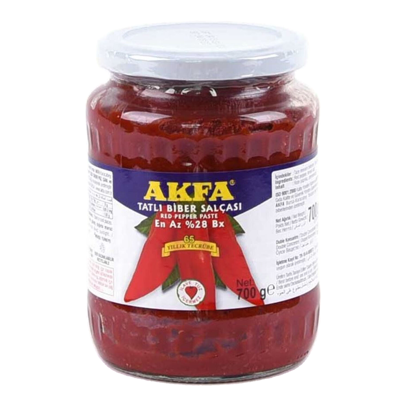 Akfa Tatli Biber Salcasi (tomatenpuree) 700 g (glas)