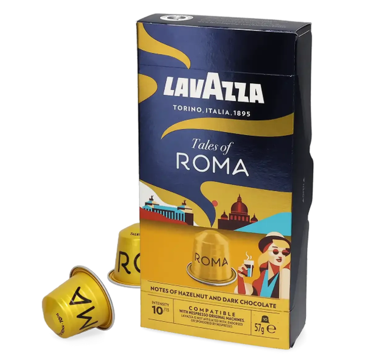 Café Capsules Tales Of Roma Compatibles Nespresso Intensité 10 Lavazza La Boîte De 10 Capsules - vue 1