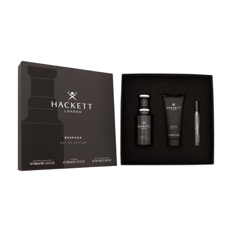 Hackett London Essential Set 100 ml EDP & 100 ml Duschgel & 10 ml EDP Travel Spr