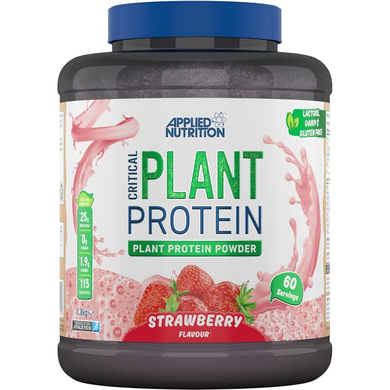 Applied Nutrition Brown Critical Plant Protein Nutrition Powder Strawberry Flavour - 1.8Kg