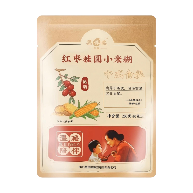 Nan Fang Reisbrei mit schwarzem Sesam, roten Datteln und Longan, 280 g