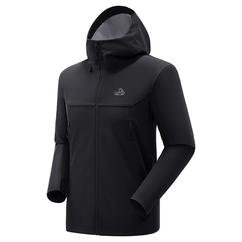 PELLIOT Outdoor Herbst Windbreaker Trekkingjacke Herren Schwarz L