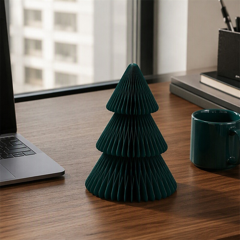 Huacan kerstboom - donkergroene boom met 3 lagen, 30 cm
