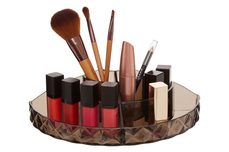 Maison By Premier Beauty Semi Round Black Cosmetic Organiser