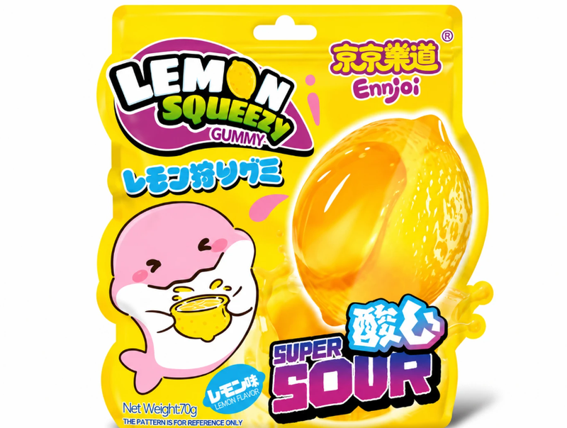 ENNJOI Squeezy Zitronen-Gummibonbon-Geschmack 70 g