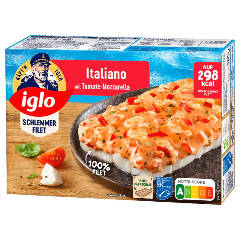 Iglo MSC Schlemmerfilet Italiano mit Tomate-Mozzarella 380 g