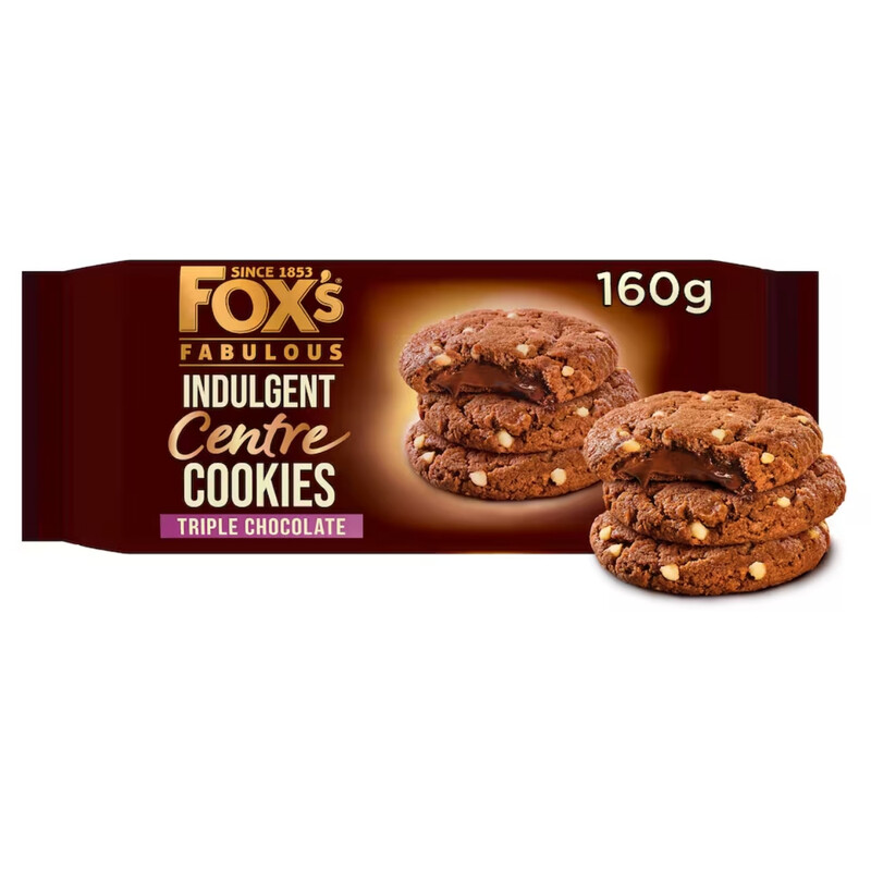 Fabulous Indulgent Centre Cookies Triple Chocolate 160g
