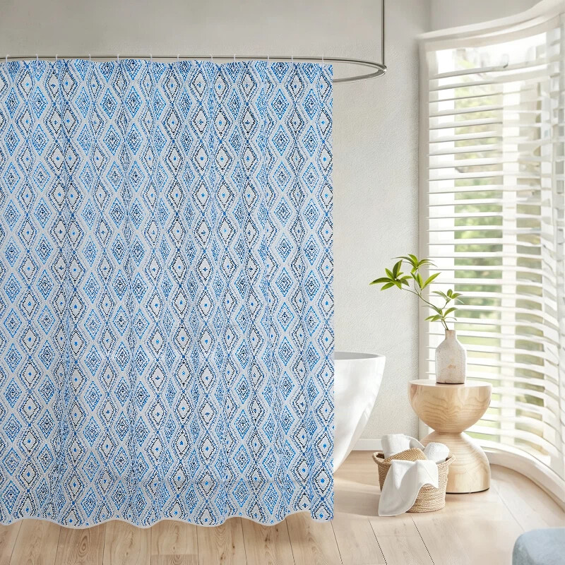 MEROPE PEVA gedrukte douchegordijn 180x180cm diamant 1 stuks