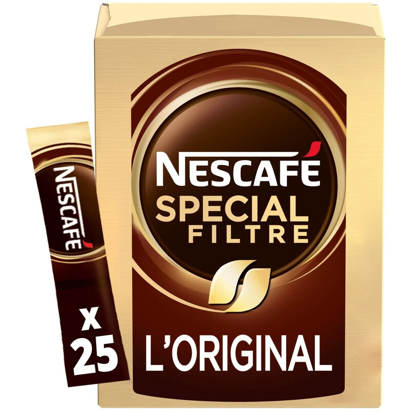 Café Soluble Spécial Filtre Original Nescafe La Boîte De 50g 25 Sticks