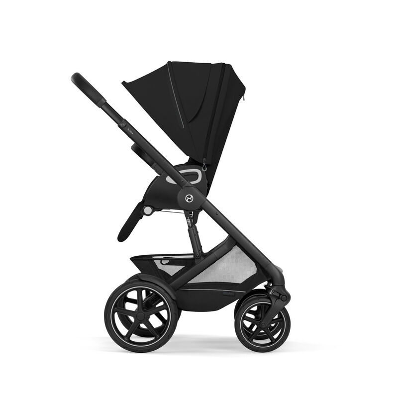 CYBEX TALOS S LUX Kinderwagen - Moon Black, Faltbares Babynest, Modulares Design, Einkaufskorb, 22 kg Max. Gewicht