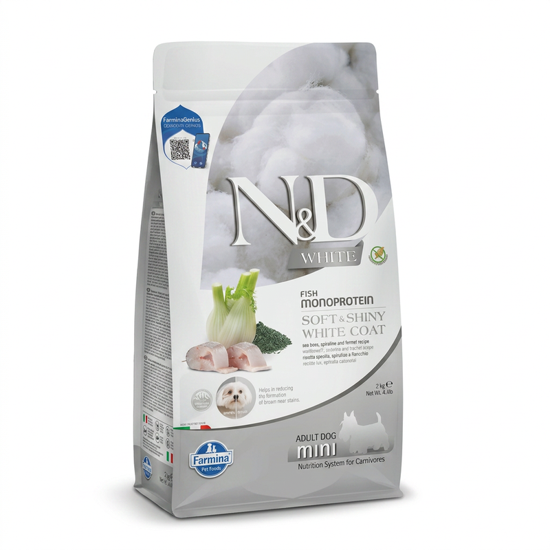 Farmina N&D White Dogs Hundefutter für Erwachsene Kleinrassen 2 kg