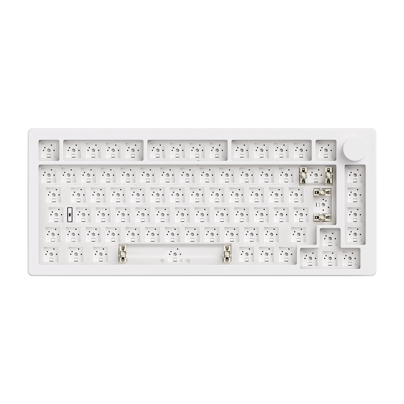 Akko x MonsGeek M1 V5 Weiß: 75% CNC-Aluminium Kabinet, kabelloses DIY Tastatur-Barebone Kit mit werkzeugloser Demontage, RGB, Hot-Swap & …
