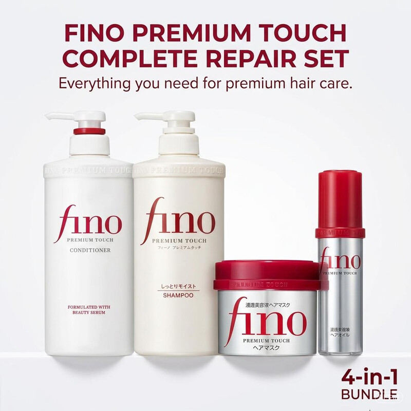 Fino haarverzorgingsset (Shampoo & Conditioner & Haarmasker & Behandelolie)