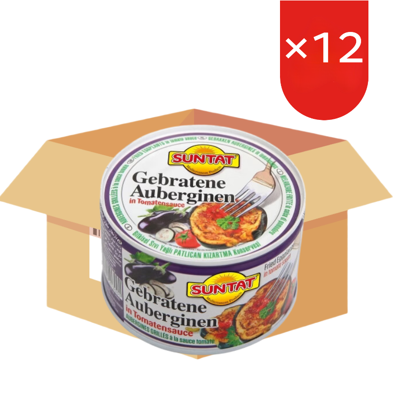 SUNTAT Gebakken aubergines (Patlican Kizartma) 12 x 300 g