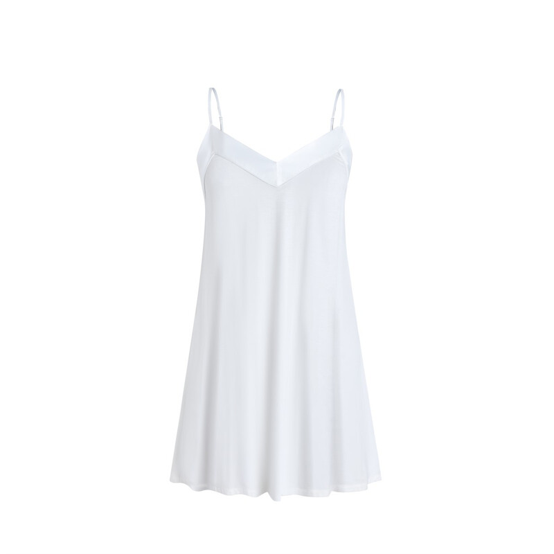 v-neck white suspender dress S