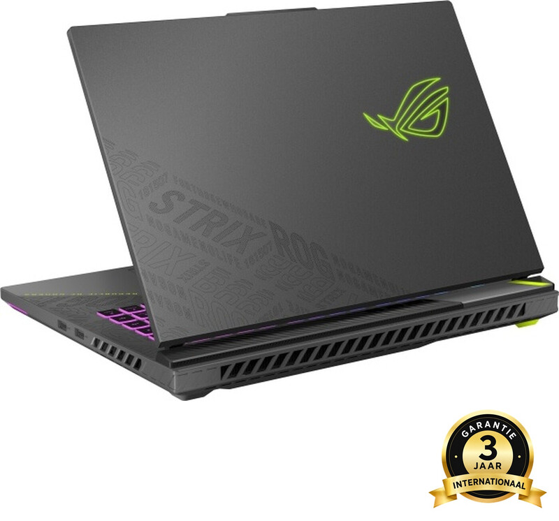 ASUS ROG Strix G16 G614FR-S5252W 16 inch gaming laptop, AMD Ryzen 9 9955HX, NVIDIA GeForce RTX 5070 Ti 12 GB, 16 GB DDR5, 1 TB SSD, 240 Hz WQXGA-display, Windows 11 Home, Volt Green