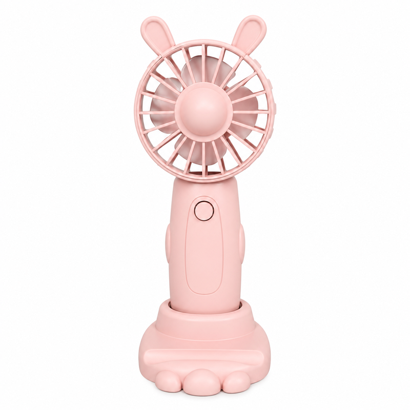 Katzenpfote Handventilator Weiß, Rosa 1er-Pack mit Licht, Musik und Standfunktion zufällige Farbe