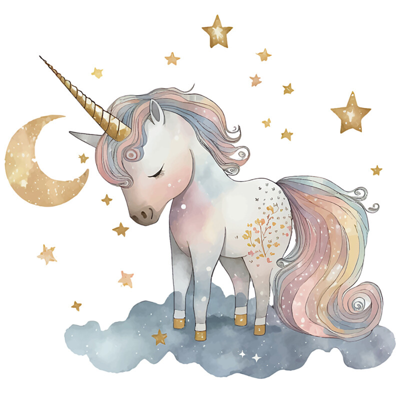 Unicorn pattern toilet seat sticker, self-adhesive bathroom wall sticker, toilet seat