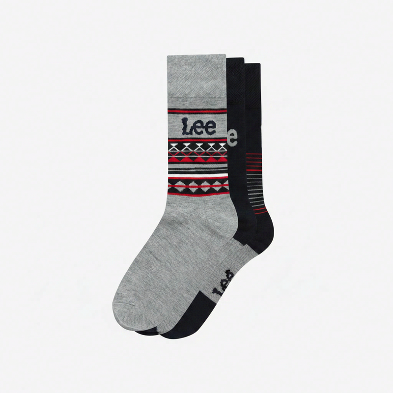 Lee Socks cadeaubox Sergio - navy/greystripe/plain/marle - 38-42