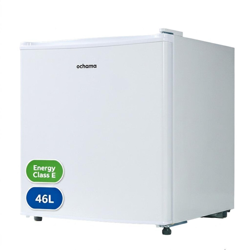 Ochama Counter-Top Refrigerator, 46 L, Mini Fridge, Daily Power Consumption 0.35 kWh, 2-8℃ Refrigeration, White, Ideal for Dormitories, Offices and Households