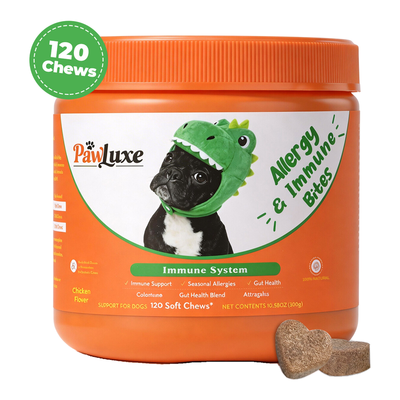 Pawluxe Dog Allergy Immune Support Snacks (Regulation) Chicken Flavor, 2.5G*120 Count