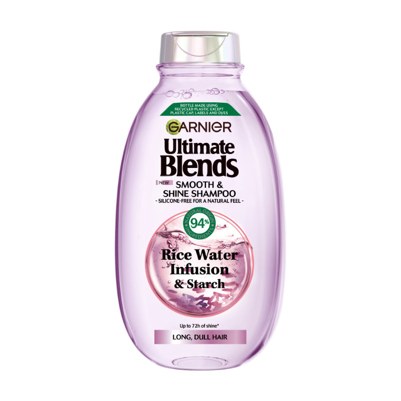 GARNER Ultimate Blends Smooth & Shine Shampoo.Rice Water Infusion & Starch.300ml - Image 4