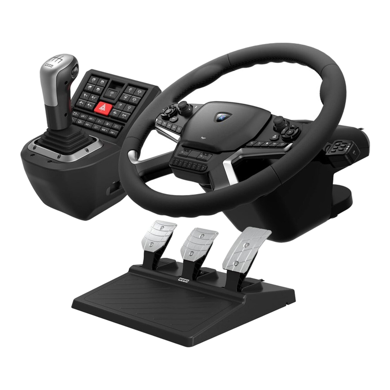 Hori Système de contrôle de camion Force Feedback Control System pour PC - Inclus Volant, Levier de commande et Pédales