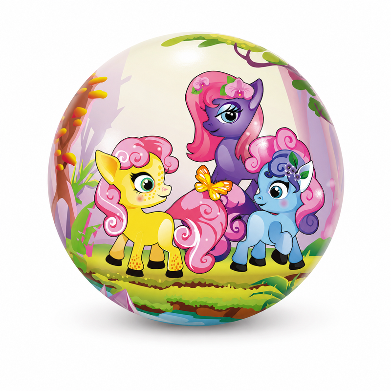 Aufblasbarer Pony-Hüpfball Wasserspielzeug für Kinder 23 cm 200 g 1er-Pack mit leicht zu greifenden Ohren