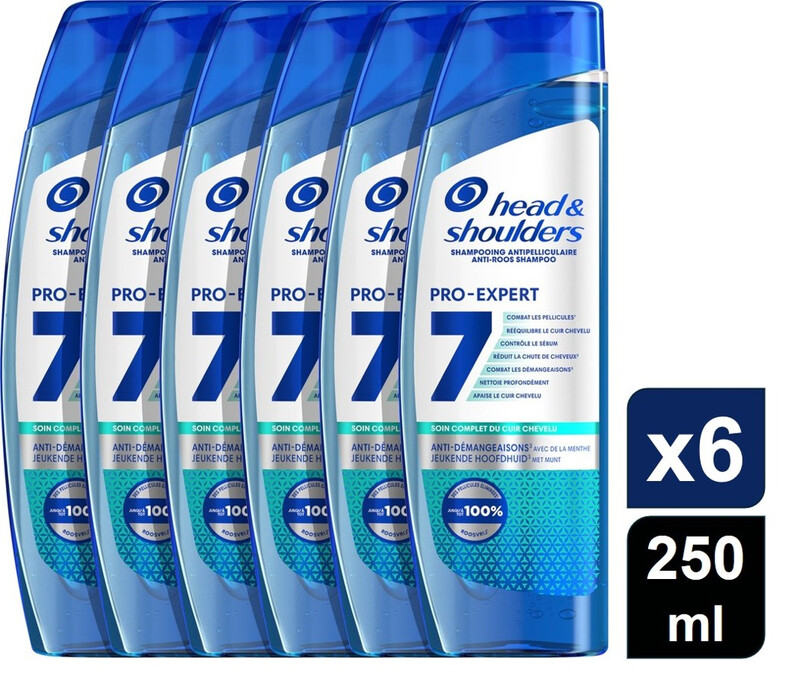 Head & Shoulders Pro-Expert 7 Jeukende Hoofdhuid Anti-Roos Shampoo 6x250ml (6-Pack)