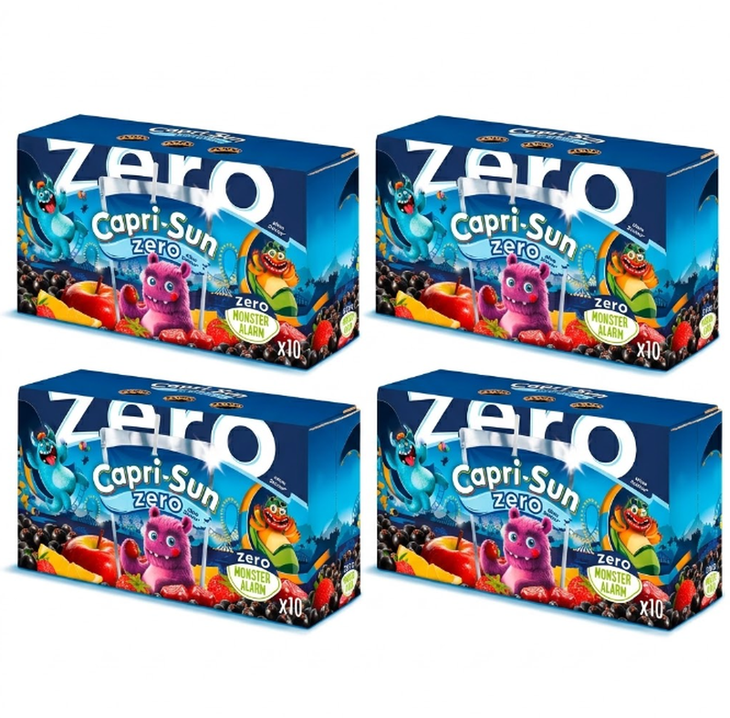 Vorteilspack 4 x Capri-Sun Monster Alarm Ohne Zucker 10x0,2 L