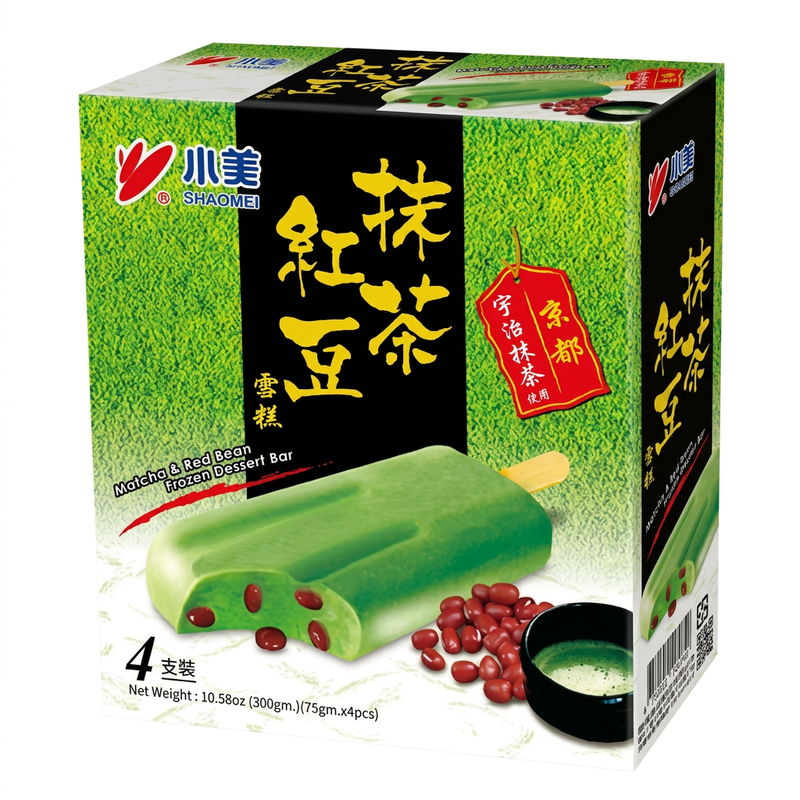 SHAOMEI ijsrepen met matcha en rode bonen 300 g