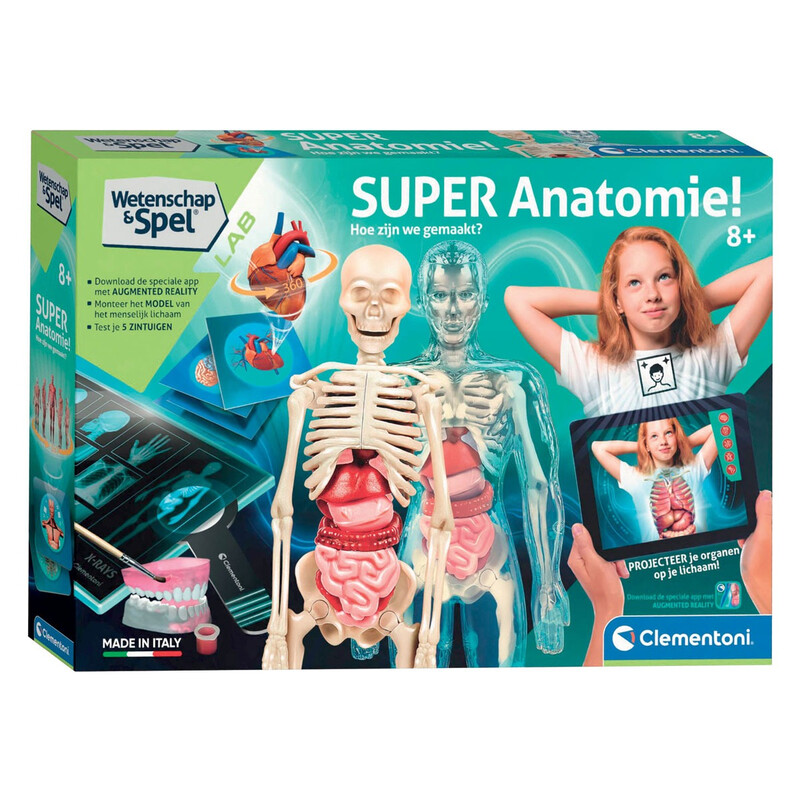 Clementoni super anatomie wetenschap kit - 98 cm, meerkleurig