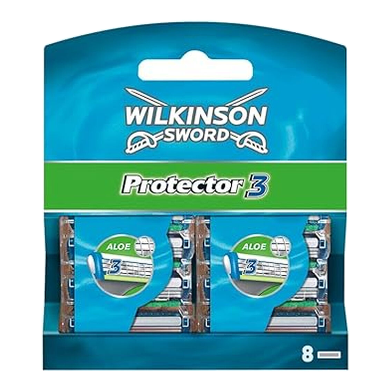 Wilkinson Sword Protector 3 Rasierklingen für Herren Rasierer, 8 Stück (1er Pack)